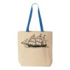 Natural Tote with Contrast-Color Handles Thumbnail