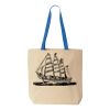 Natural Tote with Contrast-Color Handles Thumbnail