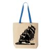 Natural Tote with Contrast-Color Handles Thumbnail