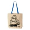 Natural Tote with Contrast-Color Handles Thumbnail