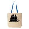 Natural Tote with Contrast-Color Handles Thumbnail