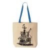 Natural Tote with Contrast-Color Handles Thumbnail