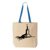 Natural Tote with Contrast-Color Handles Thumbnail