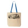 Natural Tote with Contrast-Color Handles Thumbnail