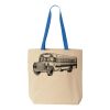 Natural Tote with Contrast-Color Handles Thumbnail