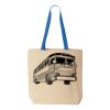 Natural Tote with Contrast-Color Handles Thumbnail