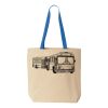 Natural Tote with Contrast-Color Handles Thumbnail