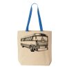Natural Tote with Contrast-Color Handles Thumbnail