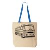 Natural Tote with Contrast-Color Handles Thumbnail