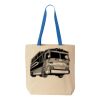 Natural Tote with Contrast-Color Handles Thumbnail