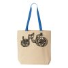 Natural Tote with Contrast-Color Handles Thumbnail