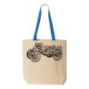Natural Tote with Contrast-Color Handles Thumbnail