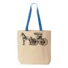 Natural Tote with Contrast-Color Handles Thumbnail