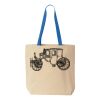 Natural Tote with Contrast-Color Handles Thumbnail