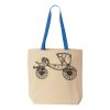 Natural Tote with Contrast-Color Handles Thumbnail