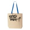 Natural Tote with Contrast-Color Handles Thumbnail