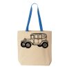 Natural Tote with Contrast-Color Handles Thumbnail