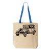 Natural Tote with Contrast-Color Handles Thumbnail