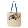 Natural Tote with Contrast-Color Handles Thumbnail