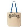 Natural Tote with Contrast-Color Handles Thumbnail