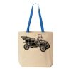 Natural Tote with Contrast-Color Handles Thumbnail