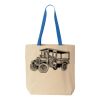 Natural Tote with Contrast-Color Handles Thumbnail