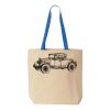 Natural Tote with Contrast-Color Handles Thumbnail