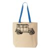 Natural Tote with Contrast-Color Handles Thumbnail