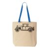 Natural Tote with Contrast-Color Handles Thumbnail