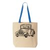 Natural Tote with Contrast-Color Handles Thumbnail
