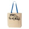 Natural Tote with Contrast-Color Handles Thumbnail