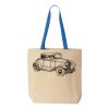Natural Tote with Contrast-Color Handles Thumbnail