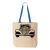 Natural Tote with Contrast-Color Handles Thumbnail