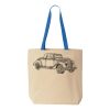 Natural Tote with Contrast-Color Handles Thumbnail