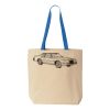 Natural Tote with Contrast-Color Handles Thumbnail