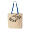 Natural Tote with Contrast-Color Handles Thumbnail