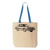 Natural Tote with Contrast-Color Handles Thumbnail