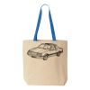 Natural Tote with Contrast-Color Handles Thumbnail