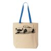 Natural Tote with Contrast-Color Handles Thumbnail