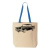 Natural Tote with Contrast-Color Handles Thumbnail