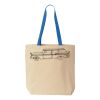 Natural Tote with Contrast-Color Handles Thumbnail