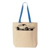 Natural Tote with Contrast-Color Handles Thumbnail