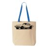 Natural Tote with Contrast-Color Handles Thumbnail