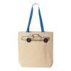 Natural Tote with Contrast-Color Handles Thumbnail
