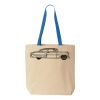 Natural Tote with Contrast-Color Handles Thumbnail