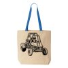Natural Tote with Contrast-Color Handles Thumbnail