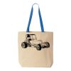 Natural Tote with Contrast-Color Handles Thumbnail