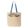 Natural Tote with Contrast-Color Handles Thumbnail