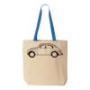 Natural Tote with Contrast-Color Handles Thumbnail