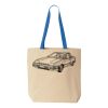 Natural Tote with Contrast-Color Handles Thumbnail
